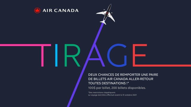 Tirage Air Canada – Fondation Pointe-à-Callière