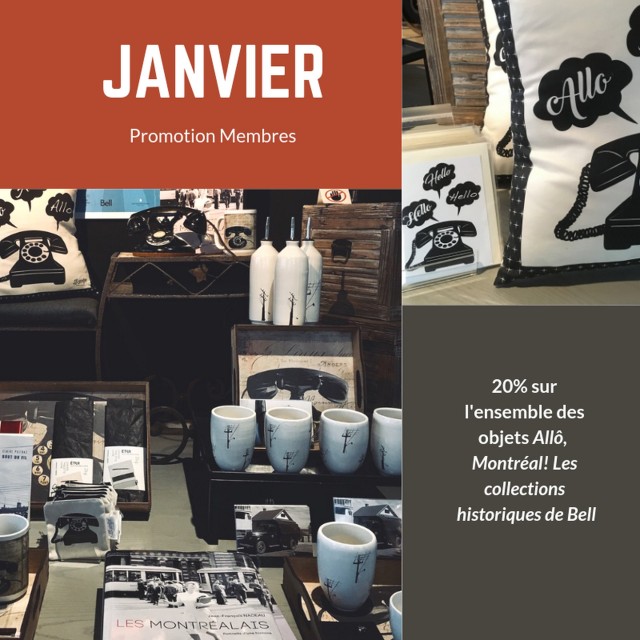 Boutique du Musée : promotion de janvier pour les Membres
