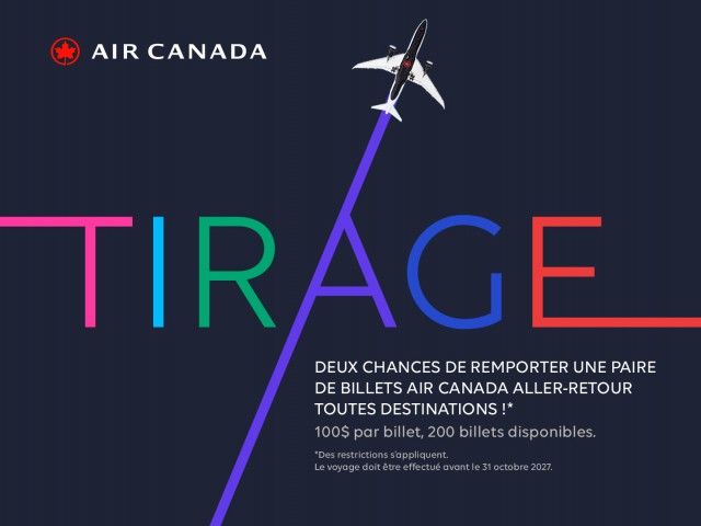 Tirage Air Canada – Fondation Pointe-à-Callière
